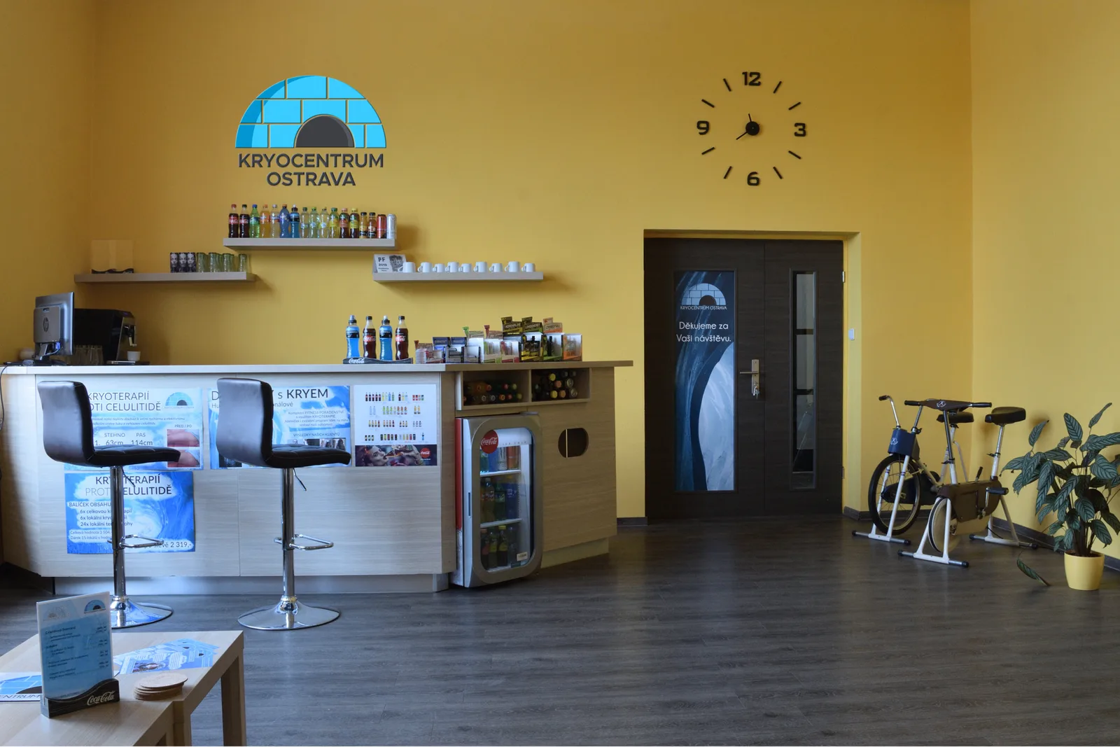 Kryocentrum Ostrava – interiér salonu