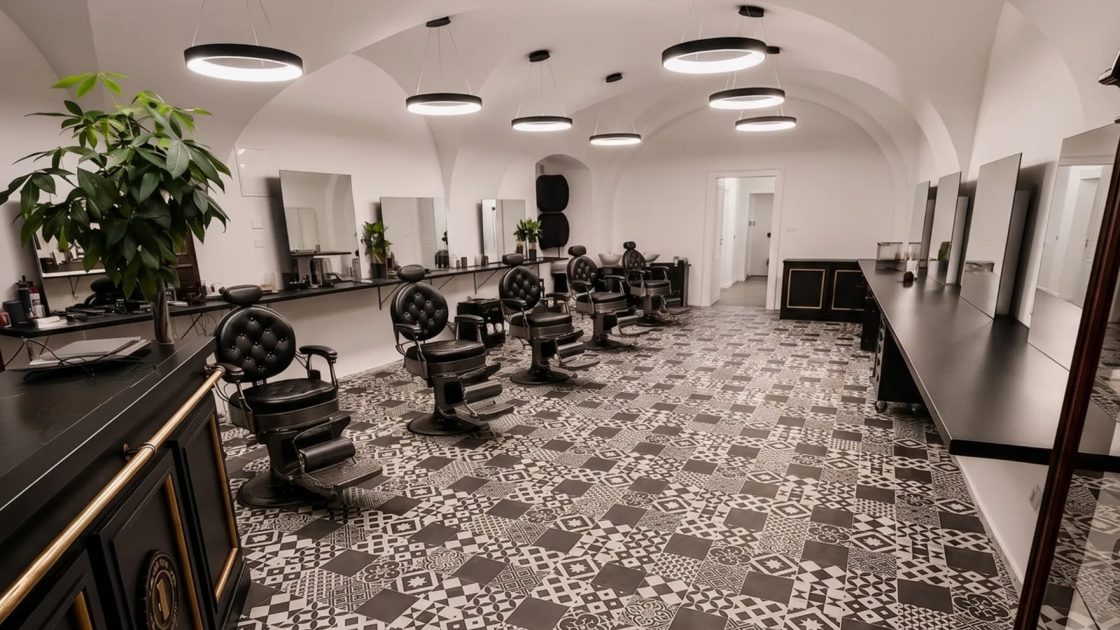 Elite Barbershop - Praha1 – interiér salonu