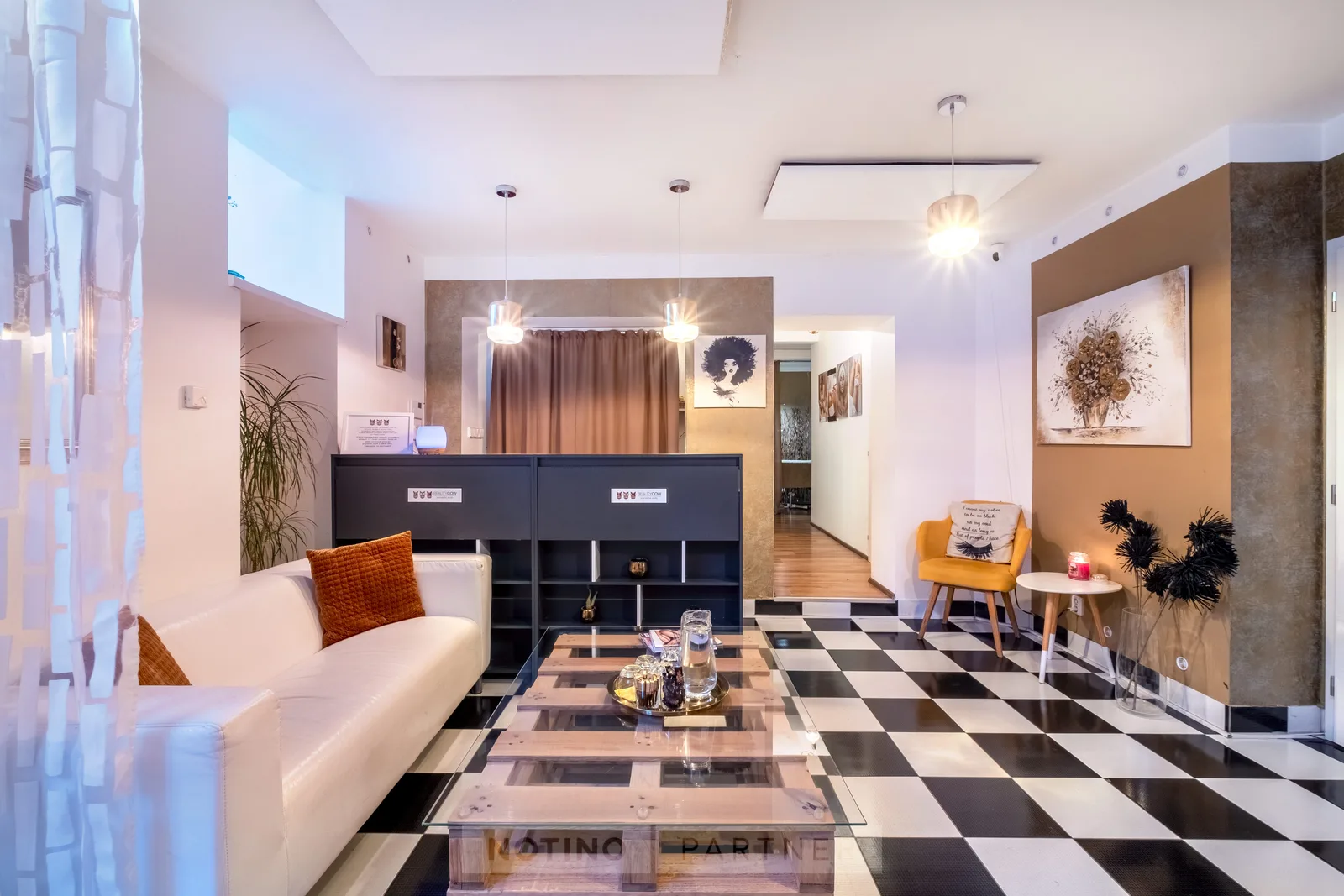 Kosmetické studio BeautyCow – interiér salonu