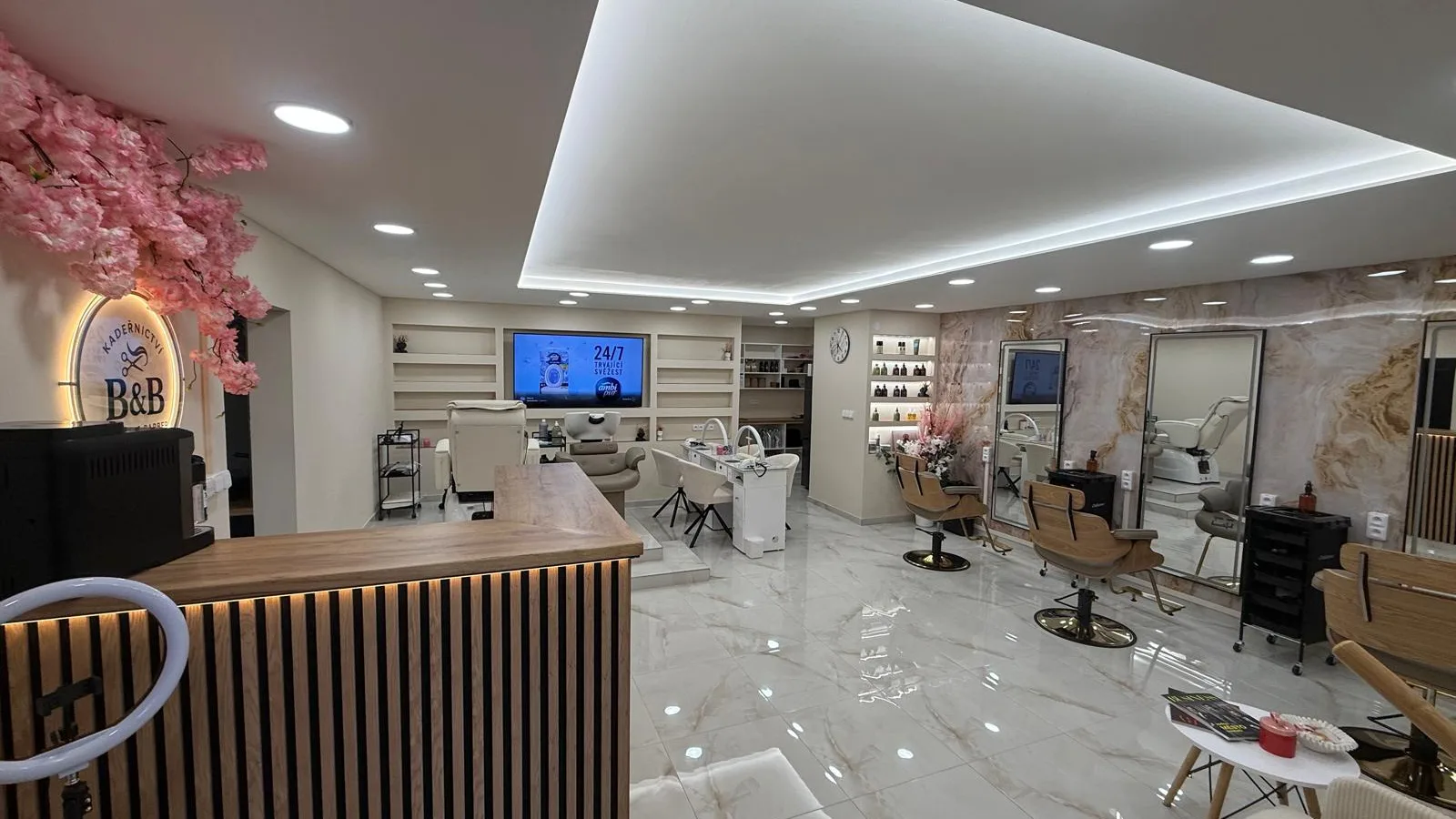 Kadeřnictví B&B – interiér salonu
