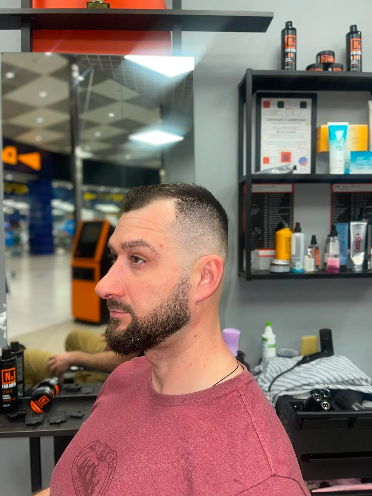 Pánský střih – ukázka práce, INSTINCT BARBERSHOP