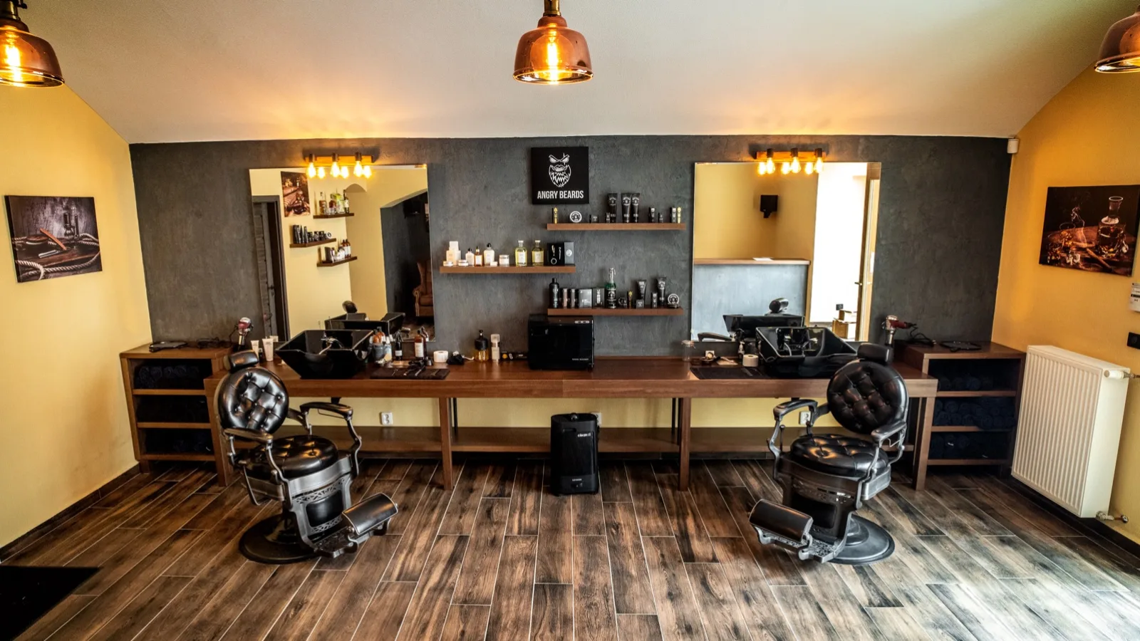 Kate's Chop Shop Barber – interiér salonu
