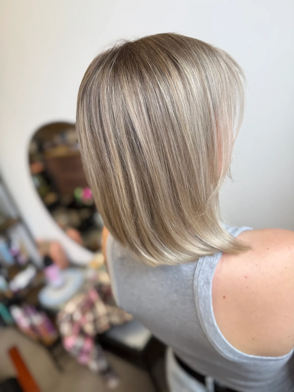 Celoplošné -fólie po celé hlavě (Foilayage/Airtuch/Melír) – ukázka práce, Salon Vlásková