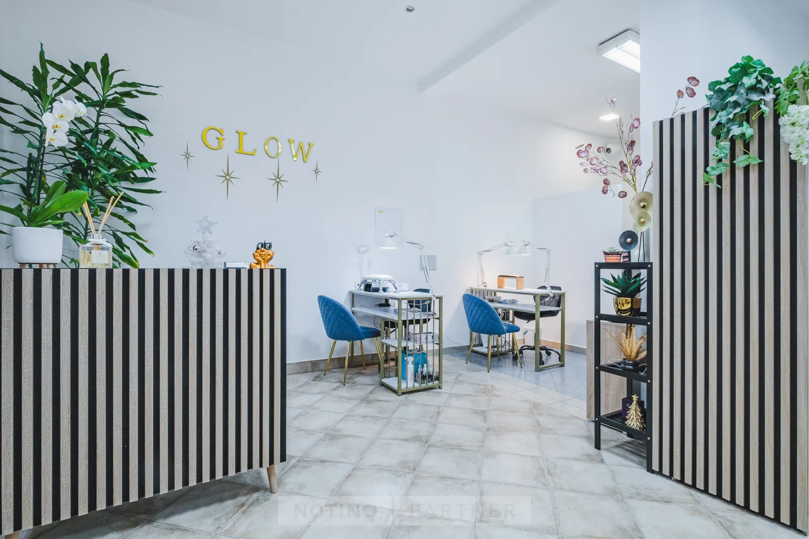 Glow salon Jihlava – interiér salonu