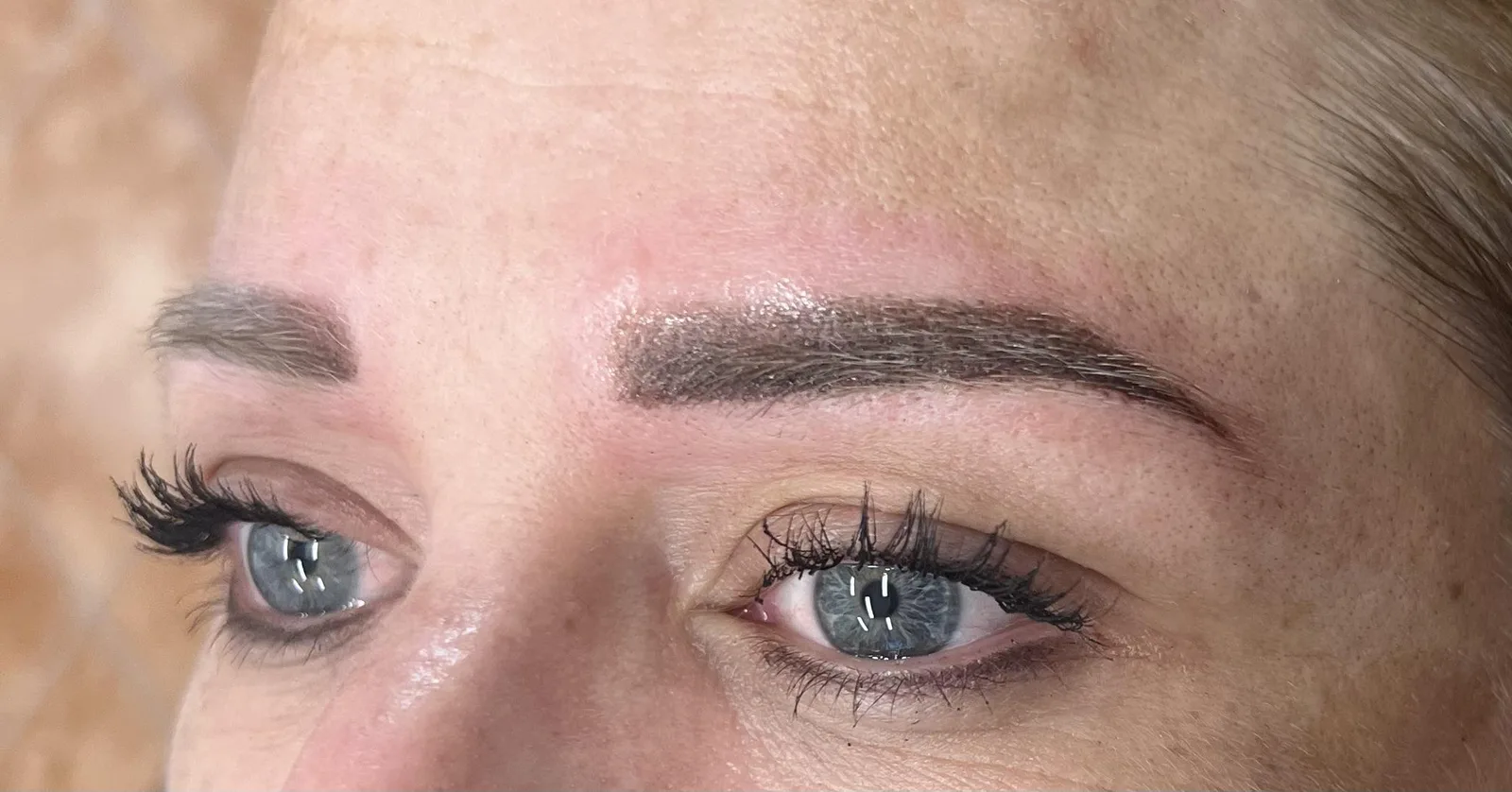 Obočí pudrové – ukázka práce, Permanent Glam