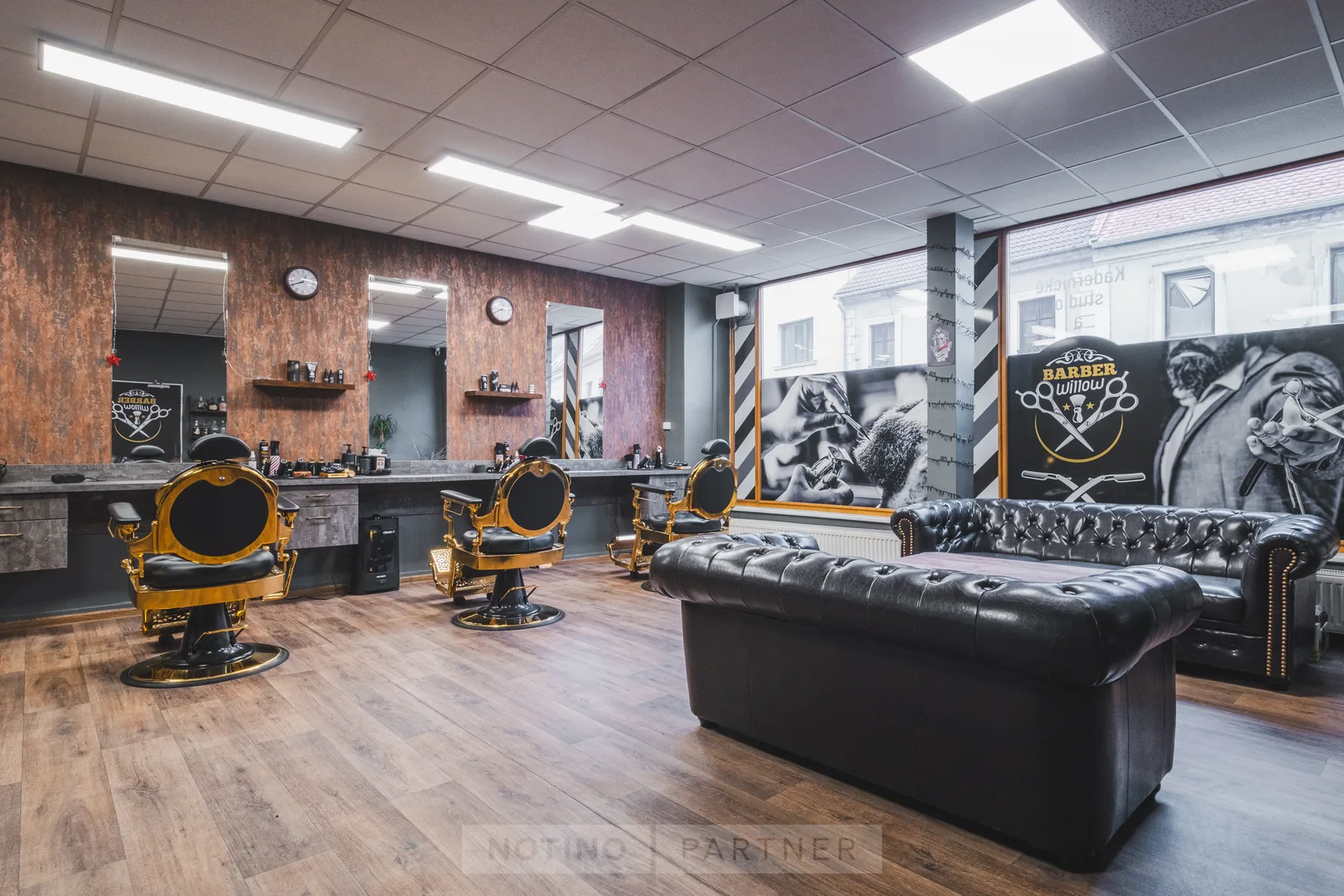 Barber Willow – interiér salonu