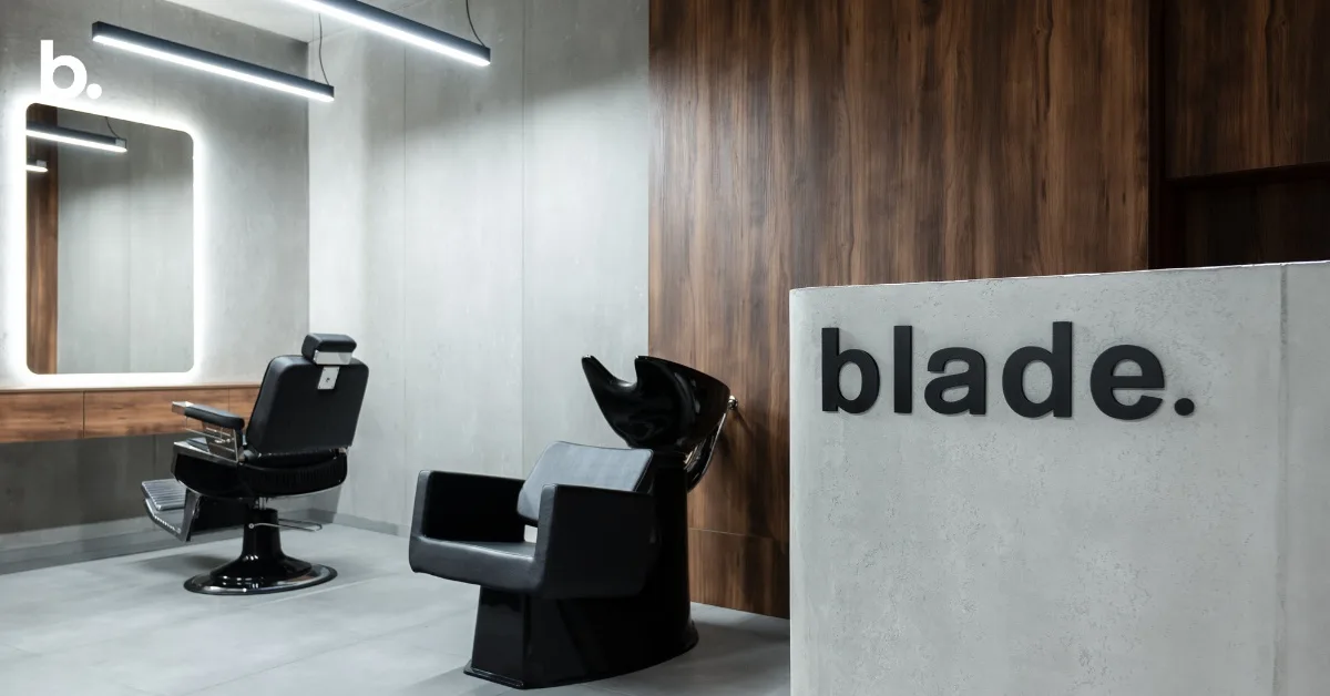 Blade Barbershop – interiér salonu