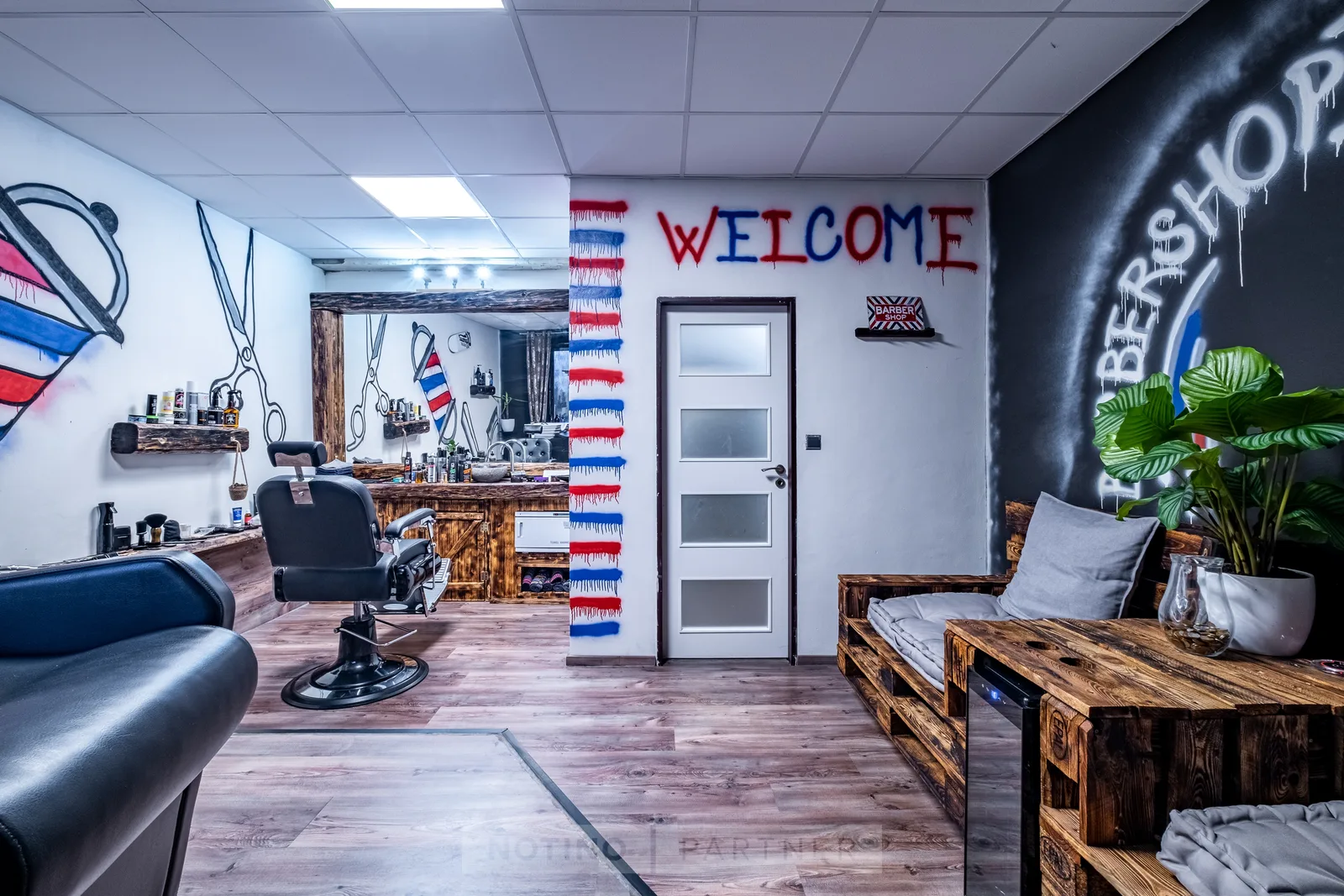 Barbershop Dirty Family – interiér salonu