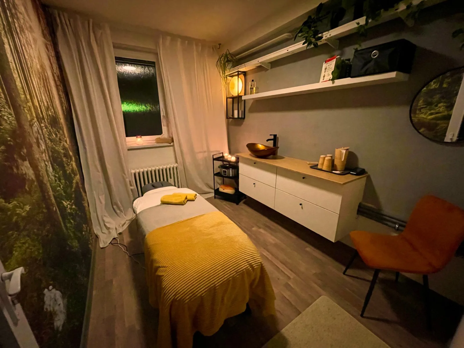 Masáže z Garáže – interiér salonu