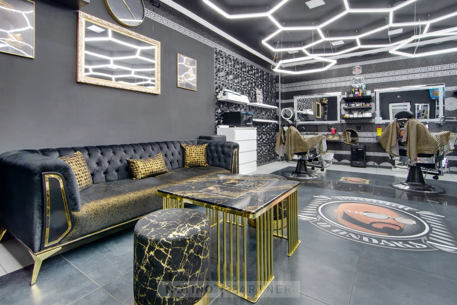Barbershop u Onďáka Žatec – interiér salonu