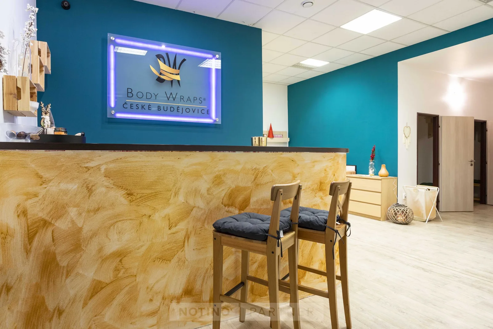 Body Wraps ČB – Masáže – interiér salonu